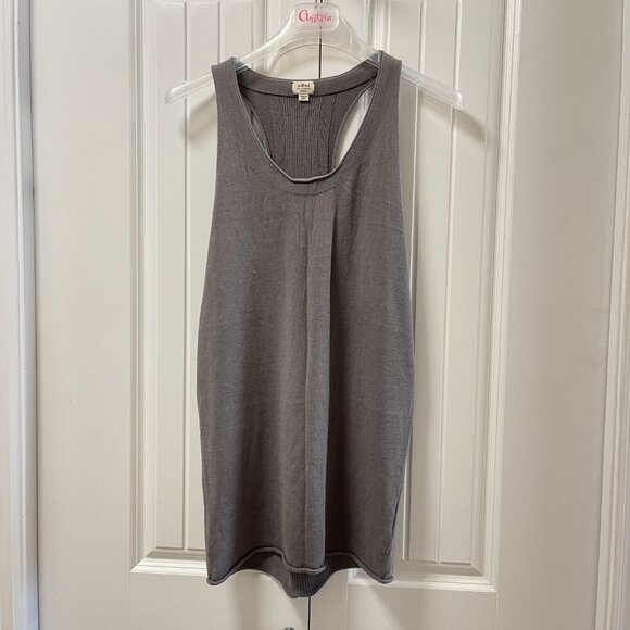 Wilfred Aritzia Silk Cashmere Racerback Tank Dress in Grey - S - Picture 1 of 9
